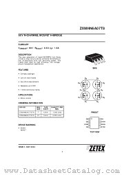 ZXMHN6A07T8 datasheet pdf Diodes