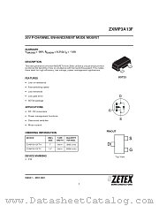 ZXMP3A13F datasheet pdf Diodes