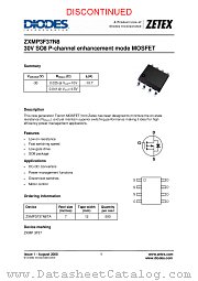 ZXMP3F37N8TA datasheet pdf Diodes