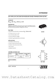 ZXTN2005Z datasheet pdf Diodes