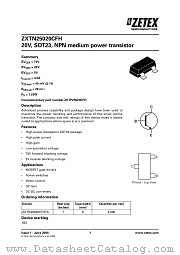 ZXTN25020CFH datasheet pdf Diodes