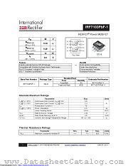 IRF7103TRPBF-1 datasheet pdf International Rectifier