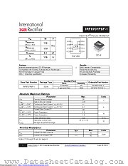 IRF8707PBF-1 datasheet pdf International Rectifier