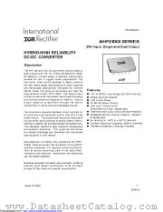 AHF2803R3S datasheet pdf International Rectifier