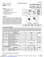 AUIRFR4615 datasheet pdf International Rectifier