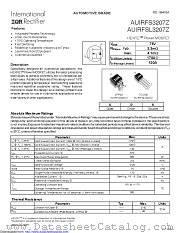 AUIRFS3207ZTRL datasheet pdf International Rectifier