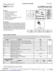 AUIRFS4310Z datasheet pdf International Rectifier
