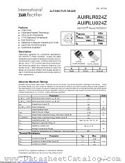 AUIRLR024ZTR datasheet pdf International Rectifier