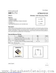 HFB60HNX20 datasheet pdf International Rectifier
