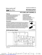 IR2166SPBF datasheet pdf International Rectifier
