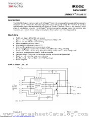 IR3505ZMTRPBF datasheet pdf International Rectifier