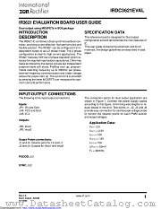 IRDC3621 datasheet pdf International Rectifier