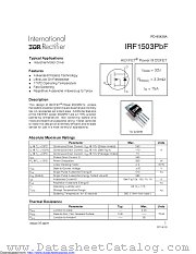 IRF1503PBF datasheet pdf International Rectifier