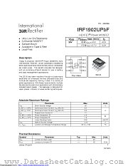 IRF1902UPBF datasheet pdf International Rectifier