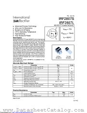PB-IRF2807L datasheet pdf International Rectifier