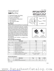 IRF2807STRLPBF datasheet pdf International Rectifier
