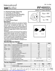PB-IRF4905S datasheet pdf International Rectifier