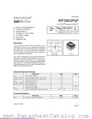 IRF5803TRPBF datasheet pdf International Rectifier