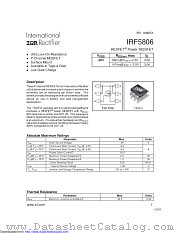 PB-IRF5806 datasheet pdf International Rectifier