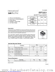 PB-IRF5851 datasheet pdf International Rectifier
