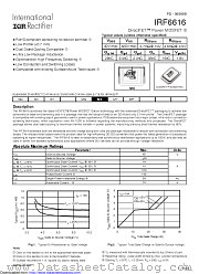 PB-IRF6616 datasheet pdf International Rectifier