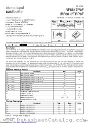 IRF6617TR1PBF datasheet pdf International Rectifier
