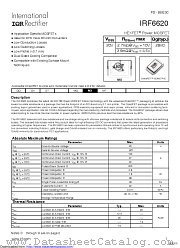 PB-IRF6620 datasheet pdf International Rectifier