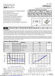PB-IRF6631 datasheet pdf International Rectifier