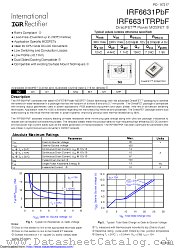 IRF6631TR1PBF datasheet pdf International Rectifier