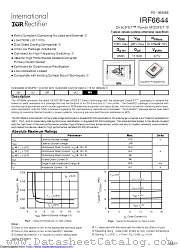 PB-IRF6644 datasheet pdf International Rectifier