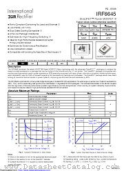 PB-IRF6645 datasheet pdf International Rectifier