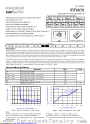 PB-IRF6678 datasheet pdf International Rectifier