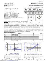 IRF6721STRPBF datasheet pdf International Rectifier