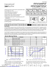 IRF6726MTR1PBF datasheet pdf International Rectifier