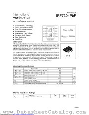 IRF7304TRPBF datasheet pdf International Rectifier
