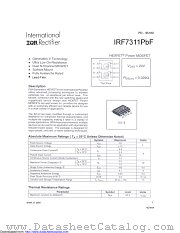IRF7311TRPBF datasheet pdf International Rectifier