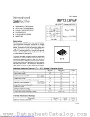 IRF7313TRPBF datasheet pdf International Rectifier