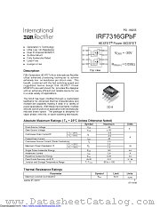IRF7316GTRPBF datasheet pdf International Rectifier