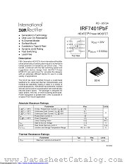 IRF7401TRPBF datasheet pdf International Rectifier