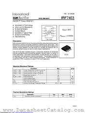 PB-IRF7403 datasheet pdf International Rectifier