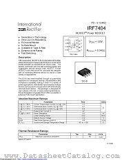PB-IRF7404 datasheet pdf International Rectifier