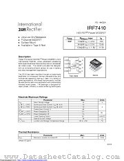 PB-IRF7410 datasheet pdf International Rectifier
