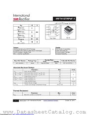 IRF7410TRPBF-1 datasheet pdf International Rectifier