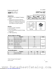 IRF7413ZTR datasheet pdf International Rectifier