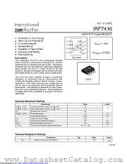 PB-IRF7416 datasheet pdf International Rectifier