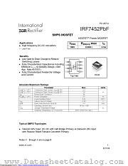 IRF7452TRPBF datasheet pdf International Rectifier