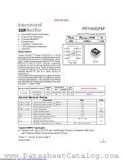 IRF7452Q datasheet pdf International Rectifier