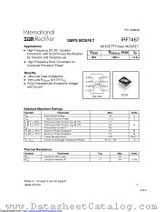 PB-IRF7467 datasheet pdf International Rectifier