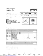 PB-IRF7475 datasheet pdf International Rectifier