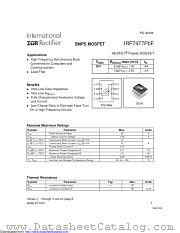 IRF7477TRPBF datasheet pdf International Rectifier